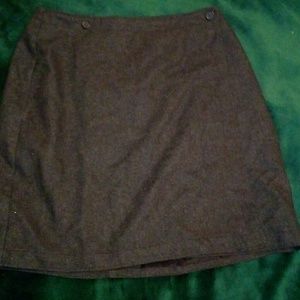 Gray wool skirt